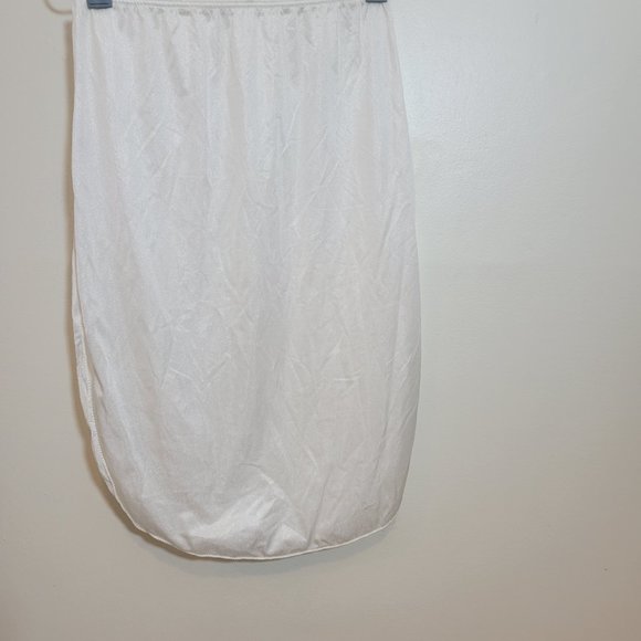 ❤️Mardor Vintage 70's White Slit sides Skirt Slip Medium 6🍒✨ - Picture 3 of 5